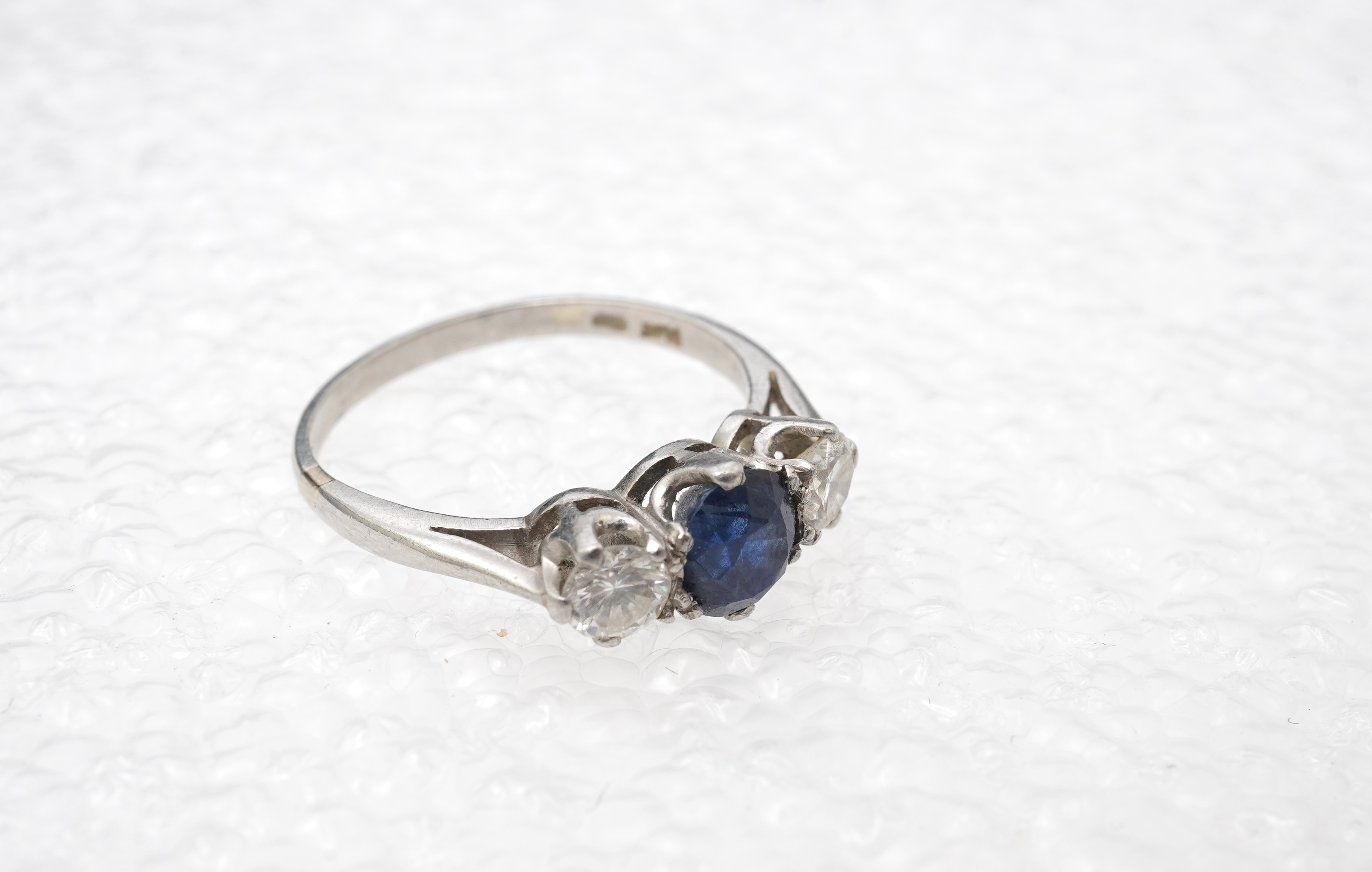 A sapphire and diamond ring